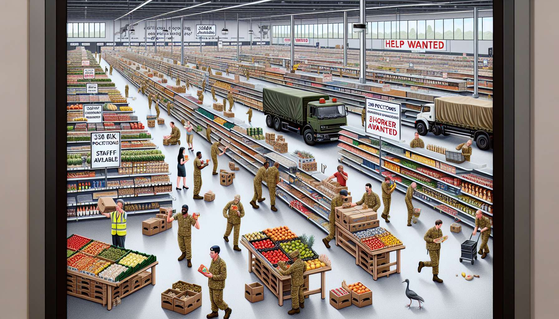 Supermercados sofrem com falta de mão de obra e buscam Exército para preencher vagas