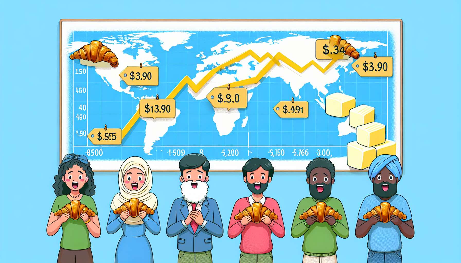 Manteiga mais cara eleva custos de croissants ao redor do mundo